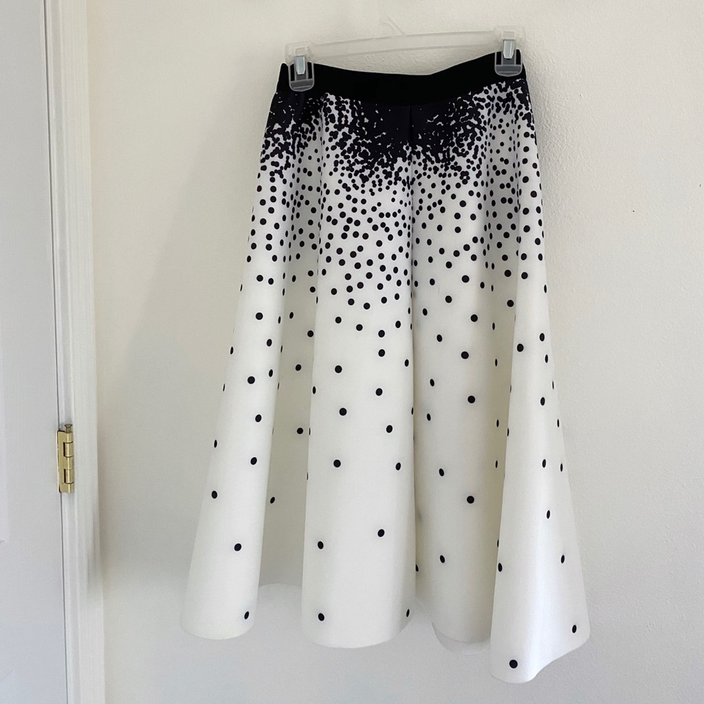 Dots Black and White midi skirt